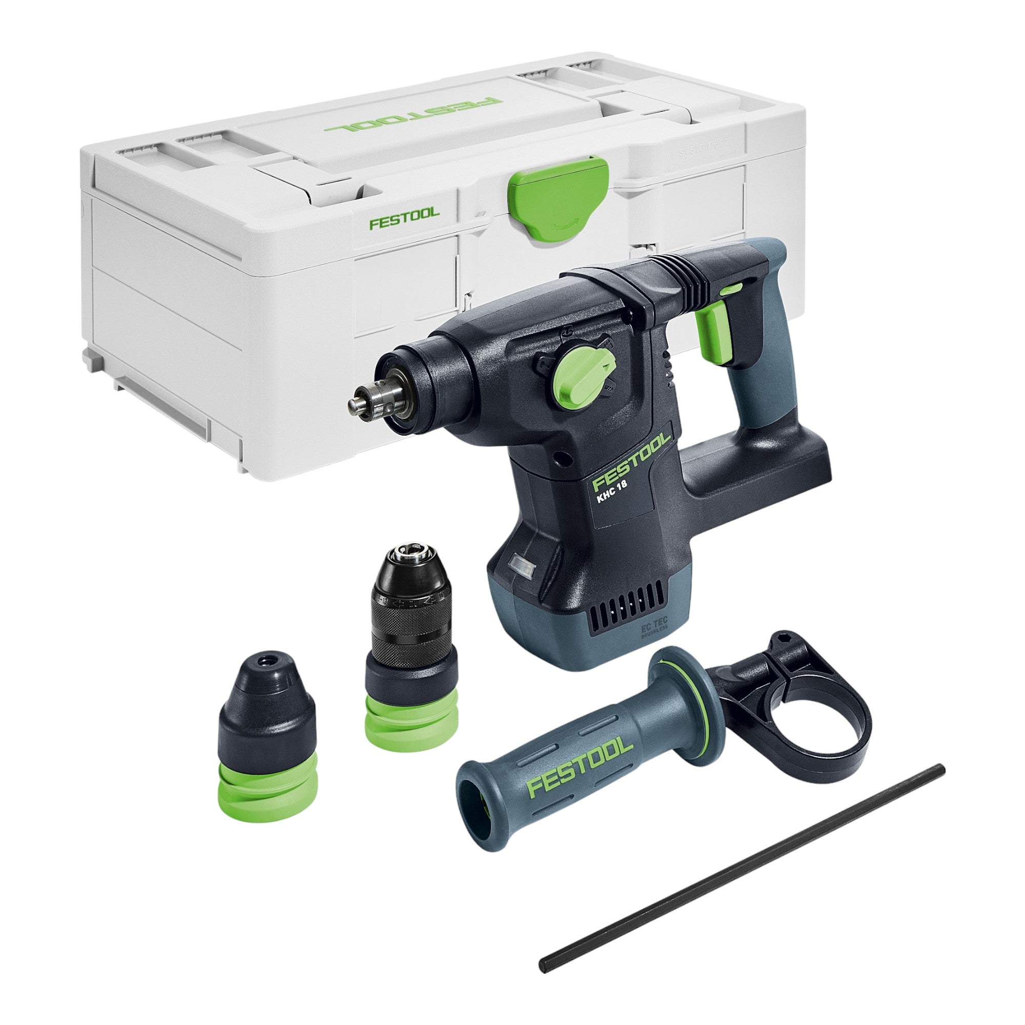 Festool KHC 18 EB-Basic Akku Kombihammer 18 V 2,6 J SDS-Plus Brushless ( 577447 ) + Systainer - ohne Akku, ohne Ladegerät