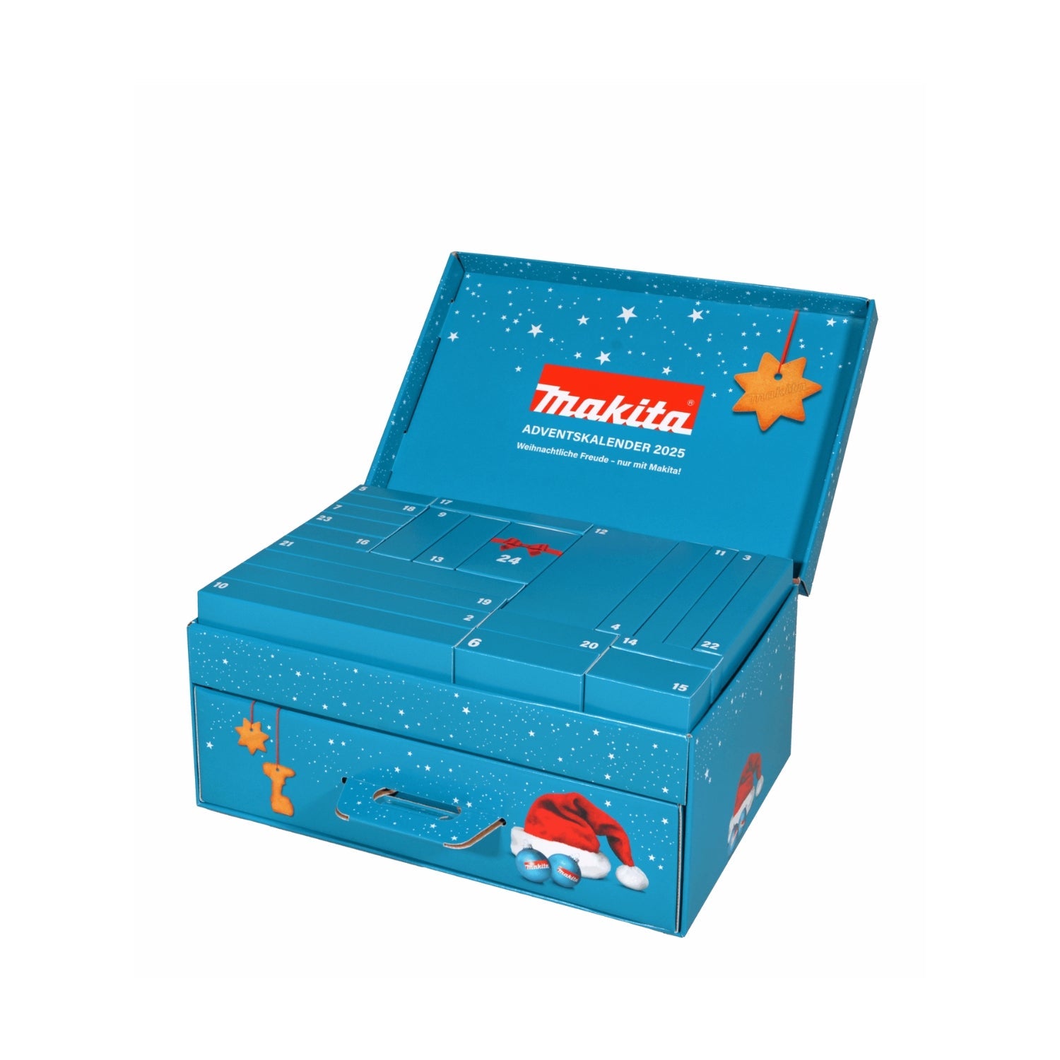 Makita Adventskalender 2025 ( P-84800 ) – 24 Türchen voller Power, Überraschungen und Fanliebe