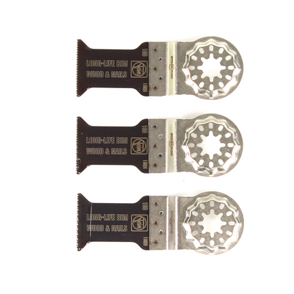 FEIN Long-Life E-Cut Starlock Sägeblatt 35 mm 3 Stk.  ( 63502160220 ) BI-Metall - Toolbrothers