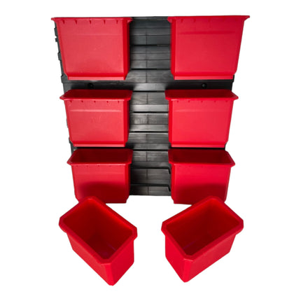 Qbrick System Container Set No. 2 Parete dell'officina 39 x 35 cm con 8 contenitori per le valigette System ONE e System TWO