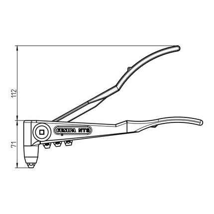 GESIPA NTS utensile manuale per l'impostazione di rivetti ciechi Lunghezza 275 mm ( 4000813030 )