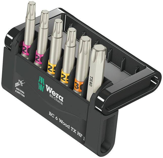 WERA Bit-Check 6 Legno TX HF 1 set di punte da 6 pezzi ( 4000829910 )