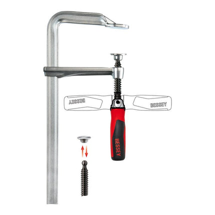 BESSEY morsetto a vite interamente in acciaio GZ-KG Larghezza di serraggio 500 mm Sporgenza 120 mm ( 4000831654 )