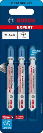 Lama per seghetto alternativo BOSCH in acciaio inox T 118 AHM lunghezza totale 83 mm ( 4000837481 )