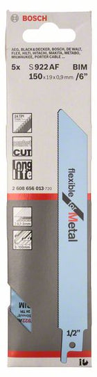 BOSCH Lama per sega circolare S 922 AF Lunghezza 150 mm Larghezza 19 mm ( 4000837556 )