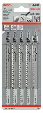 Lama per seghetto alternativo BOSCH T 344 DF Speed per legno duro L.152mm passo denti 4mm ( 4000837569 )