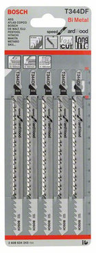 Lama per seghetto alternativo BOSCH T 344 DF Speed per legno duro L.152mm passo denti 4mm ( 4000837569 )
