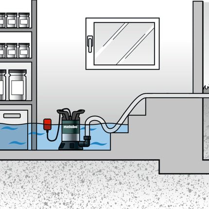 Metabo TP 8000 S Klarwasser Tauchpumpe 350 W 8000 l/h IP X8 ( 0250800000 )