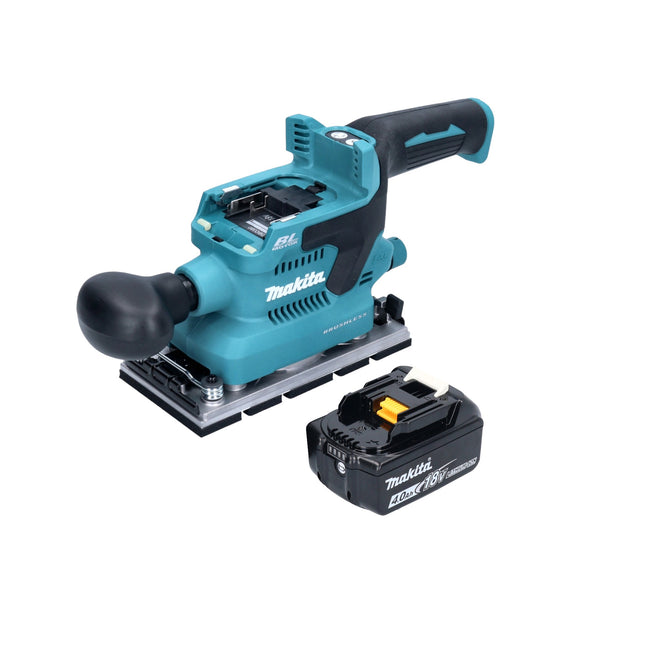 Levigatrice orbitale a batteria Makita DBO 380 M1 18 V 93 x 185 mm brushless + 1x batteria ricaricabile 4,0 Ah - senza caricabatterie