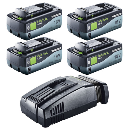 Festool 18V 4x8,0/SCA16 Energy Set 4x batteria 18 V 8,0 Ah ( 4x 577323 ) + caricatore ( 576953 )
