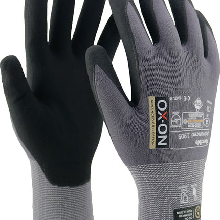 Guanti OX-ON Flexible Advanced 1905 taglia 10 nero/grigio chiaro ( 4000391388 )