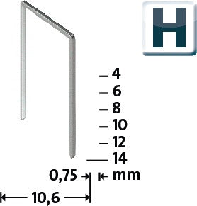 NOVUS Feindrahtklammer H Typ 37 B.10,6 mm ( 4000813904 )