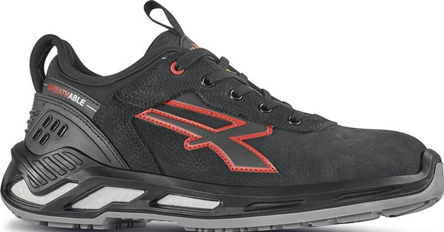 U.POWER scarpa di sicurezza TUCKER misura 45 nero/rosso ( 8000488435 )