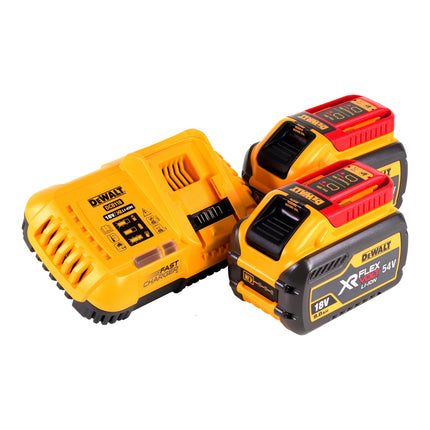 Smerigliatrice angolare a batteria DeWalt DCG 460 X2 54 V 230 mm + 2x batteria 9,0 Ah + caricatore