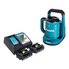 Bollitore a batteria Makita DKT 360 RY2 36 V ( 2x 18 V ) 0,8 L + 2x batteria ricaricabile 1,5 Ah + caricabatterie