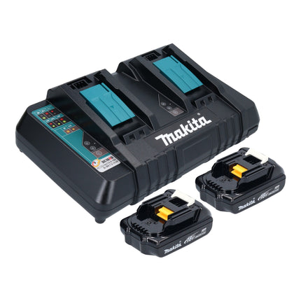 Bollitore a batteria Makita DKT 360 PY2 36 V ( 2x 18 V ) 0,8 L + 2x batteria ricaricabile 1,5 Ah + doppio caricabatterie