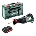 Metabo SSEP 18 LT BL sega alternativa a batteria 18 V 32 mm brushless + 1x batteria LiHD 4,0 Ah + metabox - senza caricabatterie