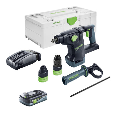 Martello combinato a batteria Festool KHC 18 EB-Basic 18 V 2,6 J SDS-Plus Brushless + 1x batteria ricaricabile 4,0 Ah + caricatore rapido + systainer