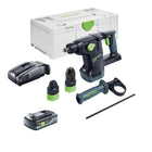 Martello combinato a batteria Festool KHC 18 EB-Basic 18 V 2,6 J SDS-Plus Brushless + 1x batteria ricaricabile 4,0 Ah + caricatore rapido + systainer