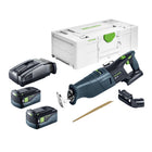 Sega alternativa a batteria Festool RSC 18 EB-Basic 18 V brushless + 2x batteria ricaricabile 5,0 Ah + caricatore rapido + Systainer