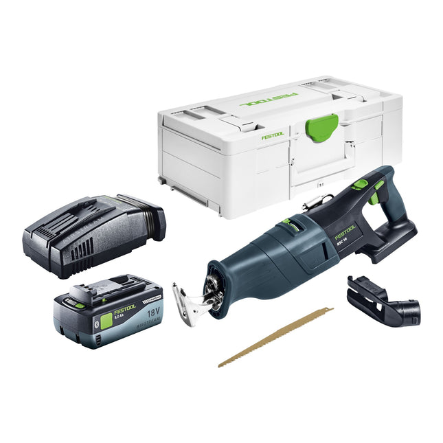 Festool RSC 18 EB-Basic Sega a gattopardo a batteria 18 V Brushless + 1x batteria 8,0 Ah + caricabatteria rapido + Systainer