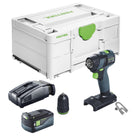Trapano avvitatore a batteria Festool TXS 18-Basic 18 V 40 Nm brushless + 1x batteria ricaricabile 5,0 Ah + caricatore rapido + systainer