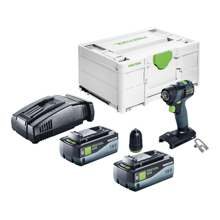 Trapano avvitatore a batteria Festool TXS 18 Basic 18 V 40 Nm brushless + 2x batteria 8,0 Ah + caricatore rapido + systainer