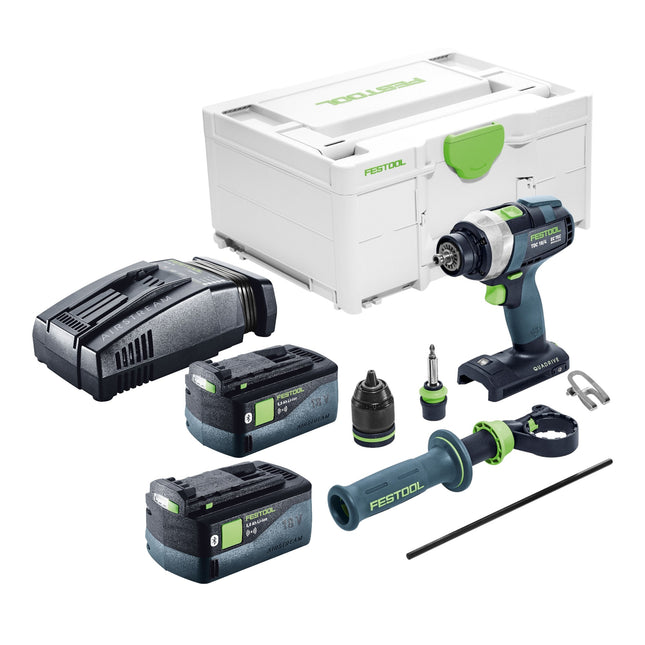 Trapano avvitatore a batteria Festool TDC 18/4 I-Basic 18 V 75 Nm brushless + 2x batteria ricaricabile 5,0 Ah + caricatore rapido + systainer