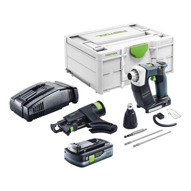 Festool DURADRIVE DWC 18-2500 Basic avvitatore a batteria per edilizia 18 V 18 Nm brushless + 1x batteria ricaricabile 4,0 Ah + caricatore rapido + systainer