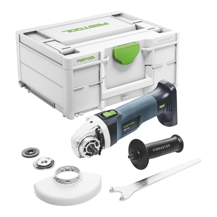 Smerigliatrice angolare a batteria Festool AGC 18-125 Basic 18 V 125 mm brushless + 1x batteria ricaricabile 8,0 Ah + caricatore rapido + systainer