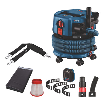 Bosch GAS 18V-12 MC Aspiratore professionale a batteria BITURBO Brushless + 1x batteria ProCore 4,0 Ah + accessori - senza caricabatterie