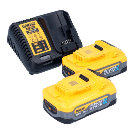 Avvitatore a impulsi a batteria DeWalt DCF 922 H2 18 V 406 Nm 1/2" brushless + 2x batteria Powerstack 5,0 Ah + caricabatterie