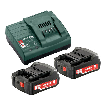 Metabo BS 14.4 trapano avvitatore a batteria 14.4 V 40 Nm ( 602206540 ) + 2x batteria ricaricabile 2.0 Ah + caricabatterie + custodia