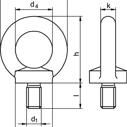 Ringschraube DIN 580 ( 5000601200 ) Gewinde M6 galvanisch verzinkt