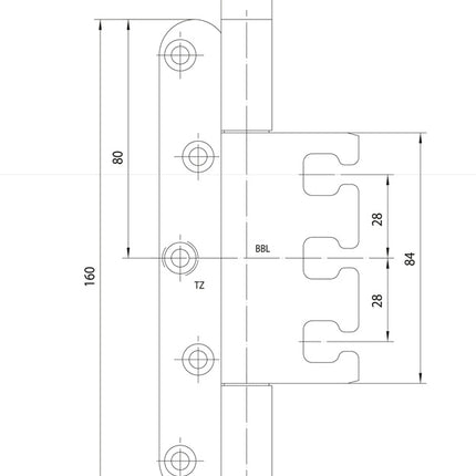 Cerniera Simonswerk VARIANT VX 7939 ( 3000700118 ) acciaio inox spazzolato opaco 160 kg porte a battente