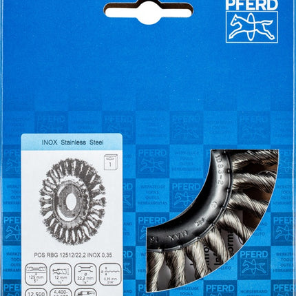 PFERD spazzola rotonda POS RBG 12512 ( 8000433125 ) Ø 125 mm spessore del filo 0,35 mm