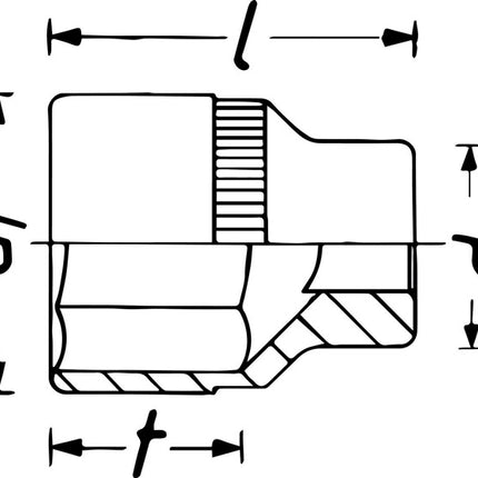 Hazet Steckschlüsseleinsatz 1000 ( 8000466302 ) 3/4 ″ 6-kant Länge 68,5 mm