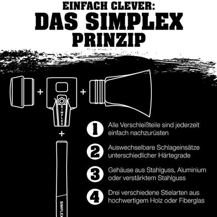 Martello demolitore Halder SIMPLEX ( 4000815572 ) 4100 g Lunghezza del manico 850 mm