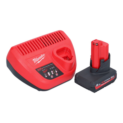 Avvitatore a impulsi a batteria Milwaukee M12 FQID-501 12 V 50 Nm 1/4" brushless + 1x batteria ricaricabile 5,0 Ah + caricatore
