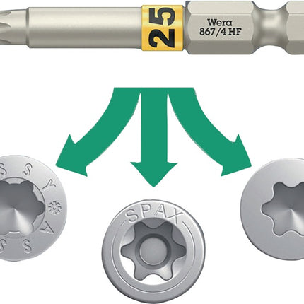 Wera Bit 867 TORX(R) HF ( 8002899424 ) 1/4 ″ TX 30 Lunghezza 50 mm