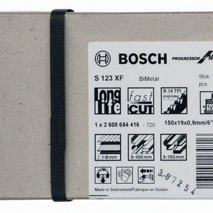 Bosch Säbelsägeblatt S 123 XF ( 4000909024 ) Länge 150 mm Breite 19 mm geschränkt, gefräst