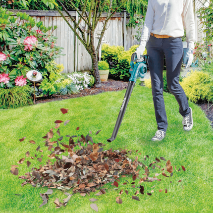 Soffiatore a batteria Makita UB 101 DSA 12 V max. + 2x batteria ricaricabile 2,0 Ah + caricabatteria