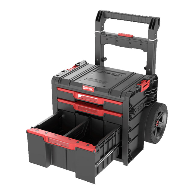 Qbrick System PRO Cart 2.0 Plus Cassetto 3 mobile su ruote 520 x 415 x 660 mm 12 l 2x 4,5 l manico doppio telescopico estraibile