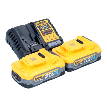Chiodatrice a batteria DeWalt DCN 660 H2 18V 32 - 63 mm senza spazzole + 2x batteria Powerstack 5,0 Ah + caricabatterie