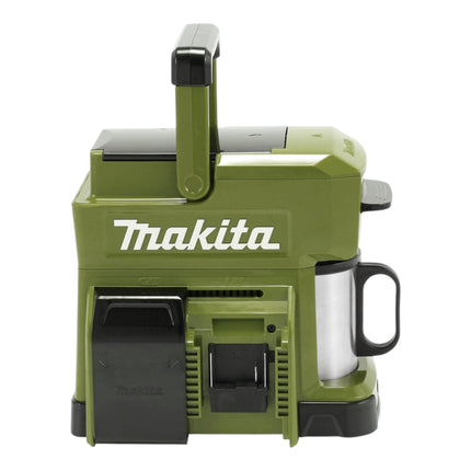 Makita DCM 501 SM2O Caffettiera a batteria 12 V max. / 18 V oliva + 2x batteria 4,0 Ah + caricabatterie