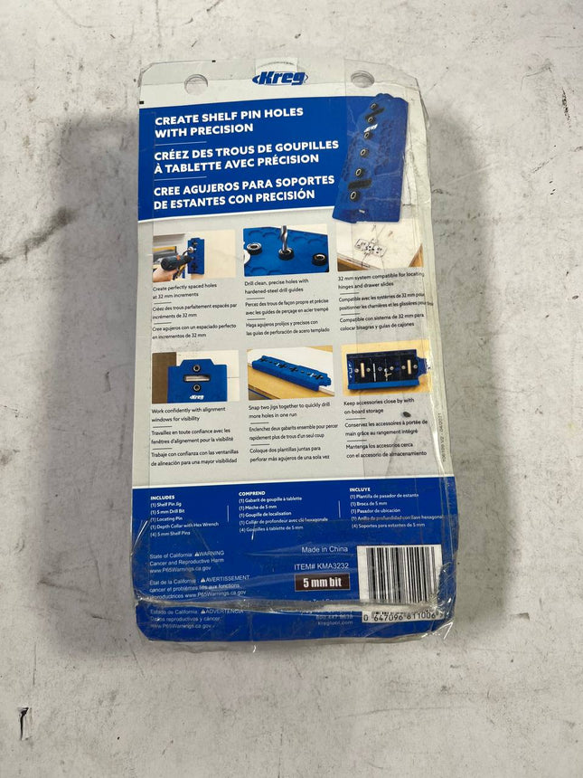 Kreg LR32 Lochreihen Bohrschablone 32 mm blau 5 mm Bohrer Gebraucht 0 - toolbrothers