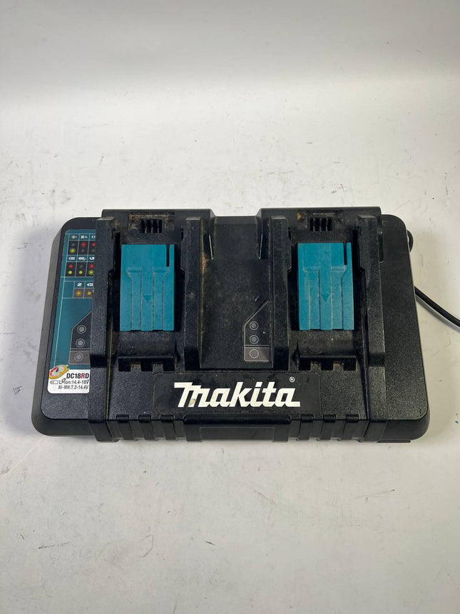 Makita DC 18 RD Doppel Schnellladegeraet 14 4 V 18 V LXT 9 A Ladestrom 196933 6 Stark Gebraucht 1 - toolbrothers