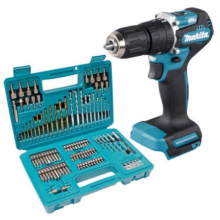 Makita DHP 487 Z Akku Schlagbohrschrauber 18 V 40 Nm Brushless 102 tlg Bit Bohrer Set ohne Akku ohne Ladegeraet 0 - toolbrothers
