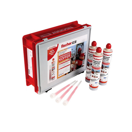 Fischer Montage Mörtel FIS VL 300 T Vinylester - 10x Kartuschen mit 20x Statikmischer im Handwerkerkoffer HWK ( 548655 ) - Toolbrothers