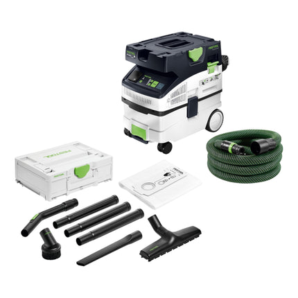 Festool CTL MIDI I CLEANTEC Absaugmobil 1200 Watt 15 l Staubklasse L 578309 7 tlg Standard Reinigungsset 577257  0 - toolbrothers
